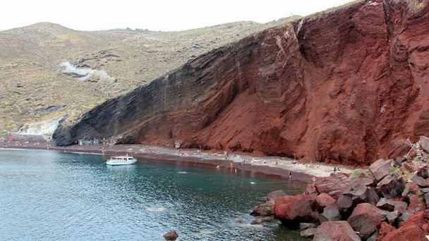Красный пляж Санторини Красный пляж Санторини